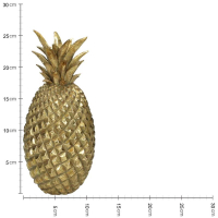 Kaarsenhouder - Ananas Goud 11x11x26cm